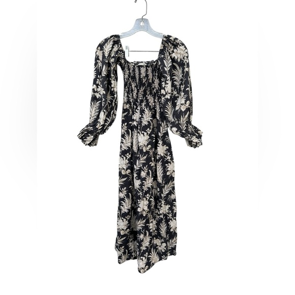 Tuckernuck 100% Linen Ojai Vines Hemmings Floral Smocked Dress - Size Small - Picture 6 of 14